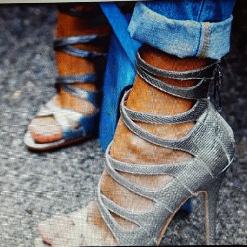Peep toe High stiletto heel gladiator sandals